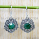 Emerald 925 Sterling Silver Earrings (SJWE-783)