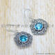 Blue Topaz 925 Sterling Silver Earrings (SJWE-785)