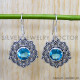 Blue Topaz 925 Sterling Silver Earrings (SJWE-785)