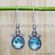 Blue Topaz 925 Sterling Silver Earrings (SJWE-786)