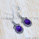 Amethyst 925 Sterling Silver Earrings (SJWE-790)