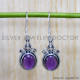 Amethyst 925 Sterling Silver Earrings (SJWE-790)