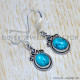 Turquoise 925 Sterling Silver Earrings (SJWE-791)