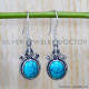 Turquoise 925 Sterling Silver Earrings (SJWE-791)