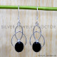Black Onyx 925 Sterling Silver Earrings (SJWE-793)