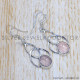 Rose Quartz 925 Sterling Silver Earrings (SJWE-796)