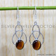Tiger Eye 925 Sterling Silver Earrings (SJWE-800)
