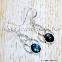Labradorite 925 Sterling Silver Earrings (SJWE-801)