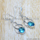 Blue Topaz 925 Sterling Silver Earrings (SJWE-805)