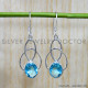 Blue Topaz 925 Sterling Silver Earrings (SJWE-805)