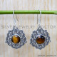 Tiger Eye 925 Sterling Silver Earrings (SJWE-807)