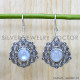 Rainbow Moonstone 925 Sterling Silver Earrings (SJWE-808)