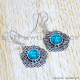 Turquoise 925 Sterling Silver Earrings (SJWE-809)