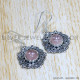 Rose Quartz 925 Sterling Silver Earrings (SJWE-810)