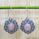 Rose Quartz 925 Sterling Silver Earrings (SJWE-810)