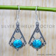 Turquoise 925 Sterling Silver Earrings (SJWE-813)