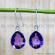 Amethyst 925 Sterling Silver Earrings (SJWE-818)