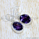 Amethyst 925 Sterling Silver Earrings (SJWE-822)