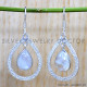 Rainbow Moonstone 925 Sterling Silver Earrings (SJWE-828) Rainbow Moonstone 925 Sterling Silver Earrings (SJWE-828)