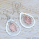 Rose Quartz 925 Sterling Silver Earrings (SJWE-829) Rose Quartz 925 Sterling Silver Earrings (SJWE-829)