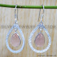 Rose Quartz 925 Sterling Silver Earrings (SJWE-829) Rose Quartz 925 Sterling Silver Earrings (SJWE-829)