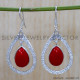Coral 925 Sterling Silver Earrings (SJWE-833)