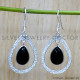 Black Onyx 925 Sterling Silver Earrings (SJWE-838)