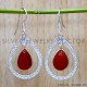 Carnelian 925 Sterling Silver Earrings (SJWE-842)