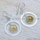 Golden Rutile 925 Sterling Silver Earrings (SJWE-844)