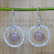 Rose Quartz 925 Sterling Silver Earrings (SJWE-851)