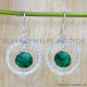 Emerald 925 Sterling Silver Earrings (SJWE-854)
