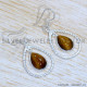 Tiger Eye 925 Sterling Silver Earrings (SJWE-858)