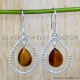 Tiger Eye 925 Sterling Silver Earrings (SJWE-858)