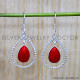 Coral 925 Sterling Silver Earrings (SJWE-862)