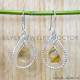 Golden Rutile 925 Sterling Silver Earrings (SJWE-866)
