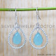 Chalcedony 925 Sterling Silver Earrings (SJWE-868)