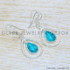 Turquoise 925 Sterling Silver Earrings (SJWE-869)