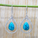 Turquoise 925 Sterling Silver Earrings (SJWE-869)