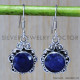 Sapphire 925 Sterling Silver Earrings (SJWE-87)