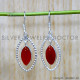 Carnelian 925 Sterling Silver Earrings (SJWE-871)