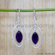 Amethyst 925 Sterling Silver Earrings (SJWE-872)