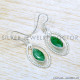 Emerald 925 Sterling Silver Earrings (SJWE-879)