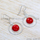 Coral 925 Sterling Silver Earrings (SJWE-881)