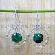 Emerald 925 Sterling Silver Earrings (SJWE-887)