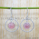 Rose Quartz 925 Sterling Silver Earrings (SJWE-889)