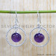 Amethyst 925 Sterling Silver Earrings (SJWE-890)