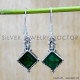 Emerald 925 Sterling Silver Earrings (SJWE-908)