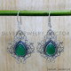 Green Onyx 925 Sterling Silver Earrings (SJWE-916) Green Onyx 925 Sterling Silver Earrings (SJWE-916)