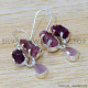 Rose Quartz 925 Sterling Silver Earrings (SJWE-945)