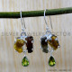 Peridot 925 Sterling Silver Earrings (SJWE-951)